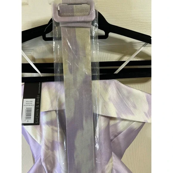 Sachin & Babi Brielle Gown Strapless Scatter Floral Violet Ice Purple Size 0 - Picture 12 of 13